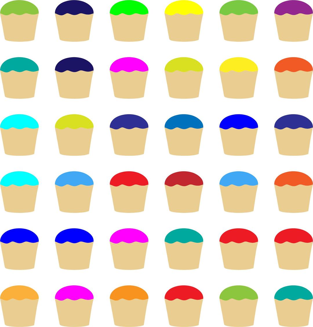 Colorful Cupcakes Pattern png transparent