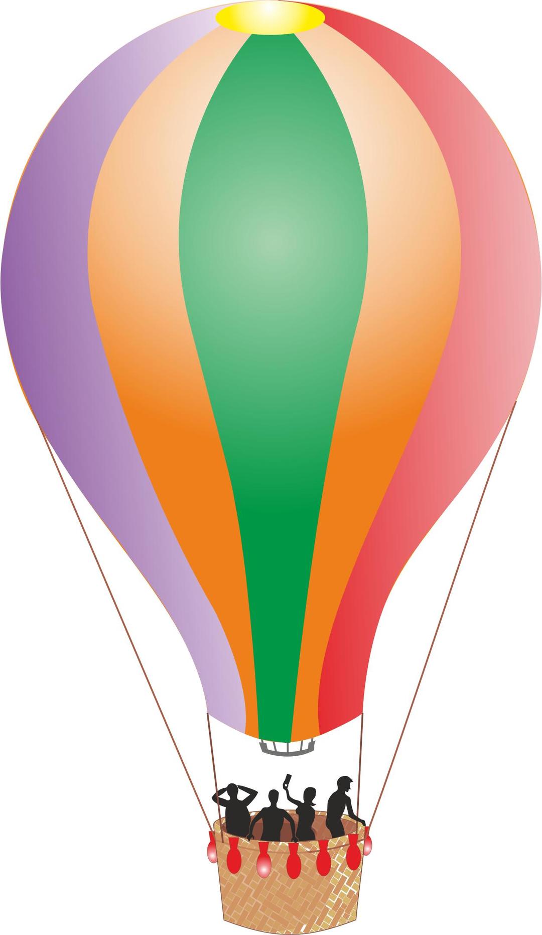 Colorful Detailed Hot Air Balloon png transparent