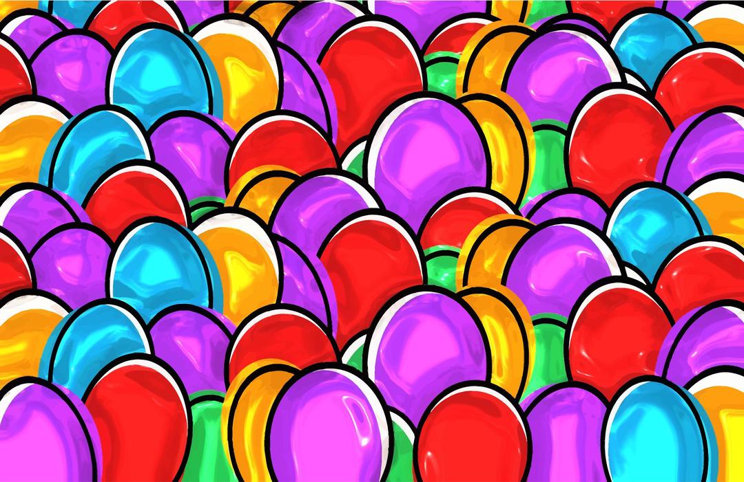 Colorful Easter Eggs png transparent