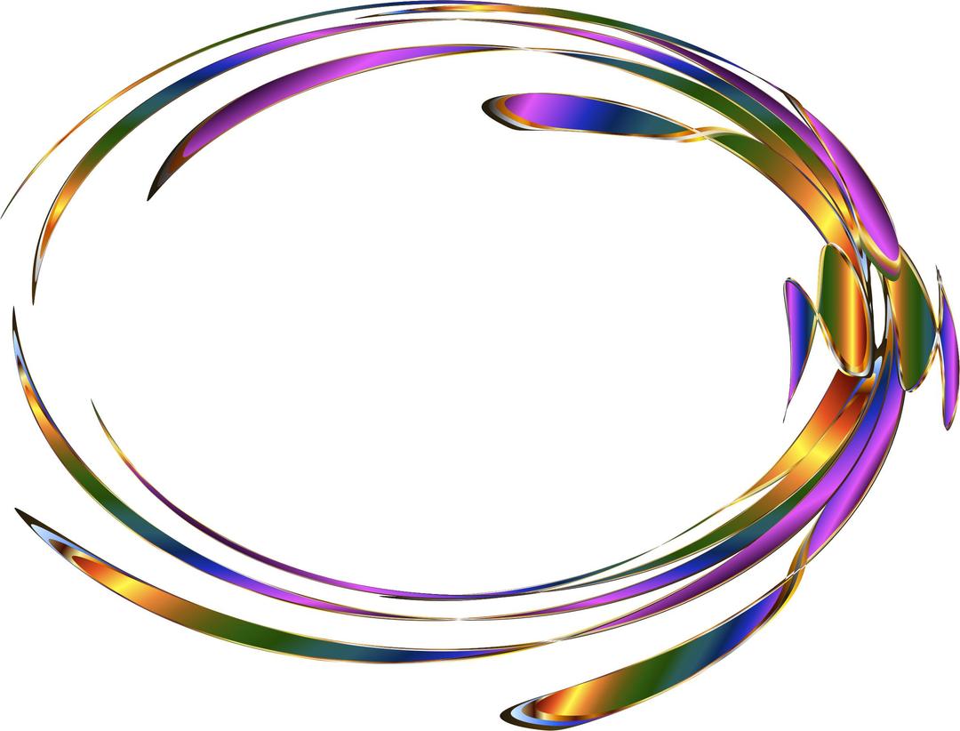 Colorful Elliptical Frame png transparent