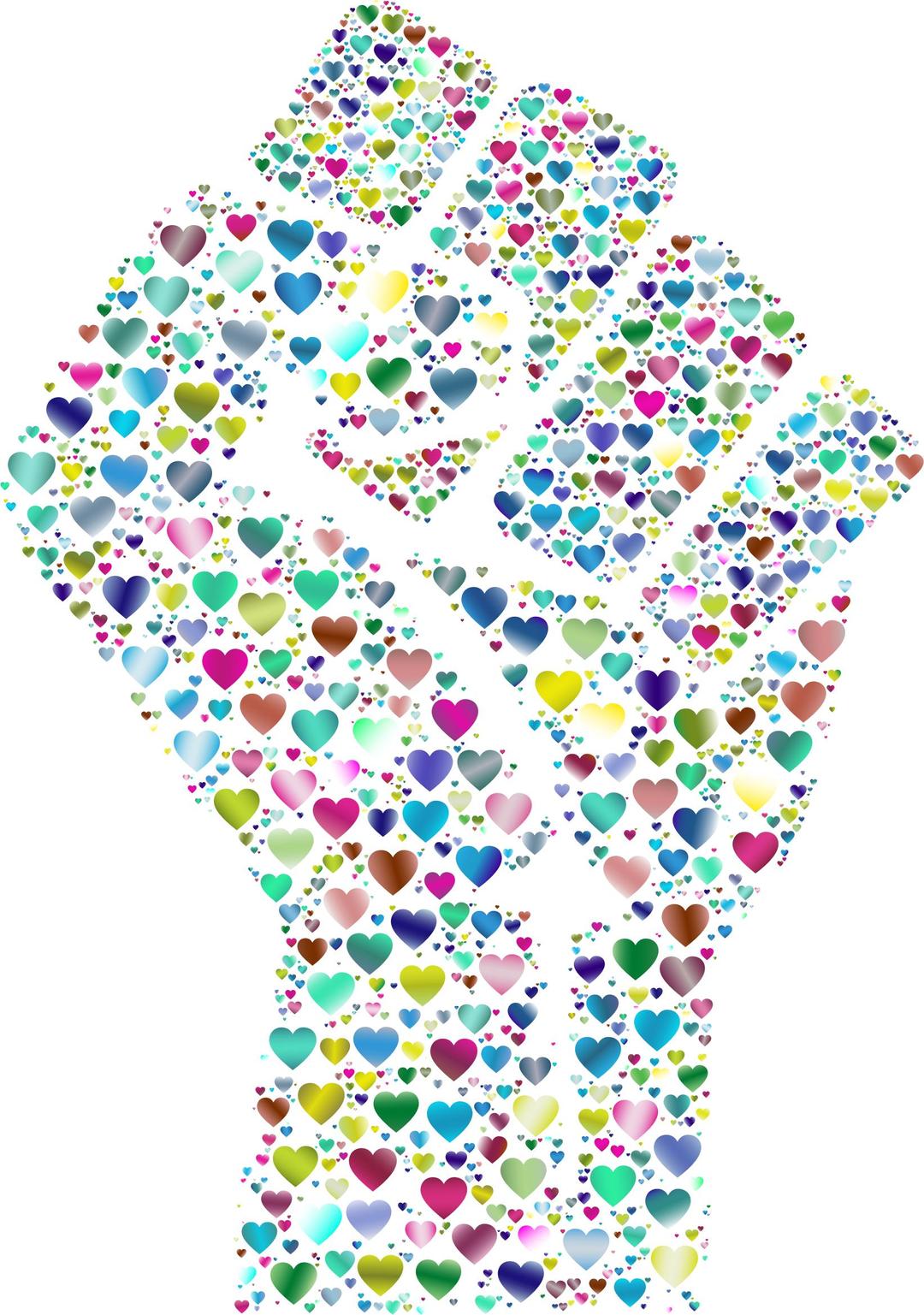 Colorful Fist Of Love 6 png transparent