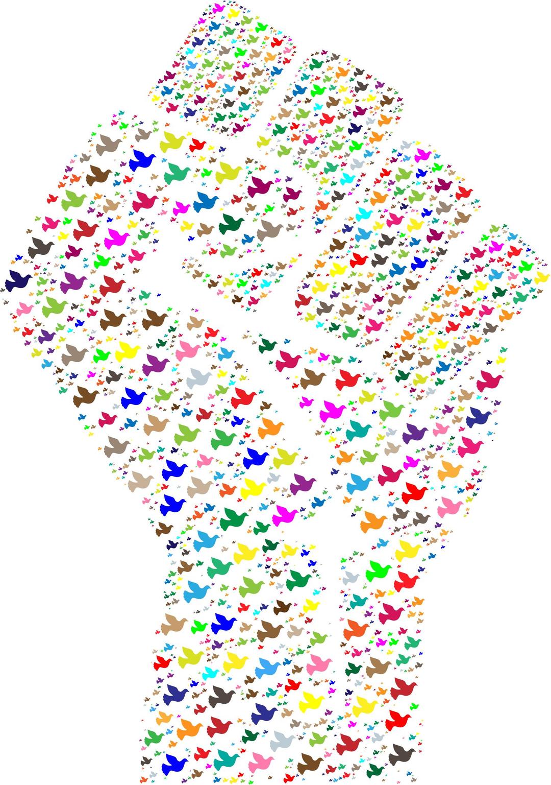 Colorful Fistful Of Doves 2 png transparent