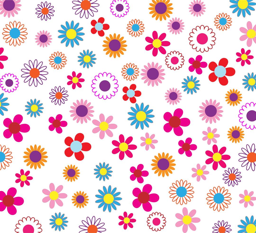 Colorful Floral Pattern Background png transparent