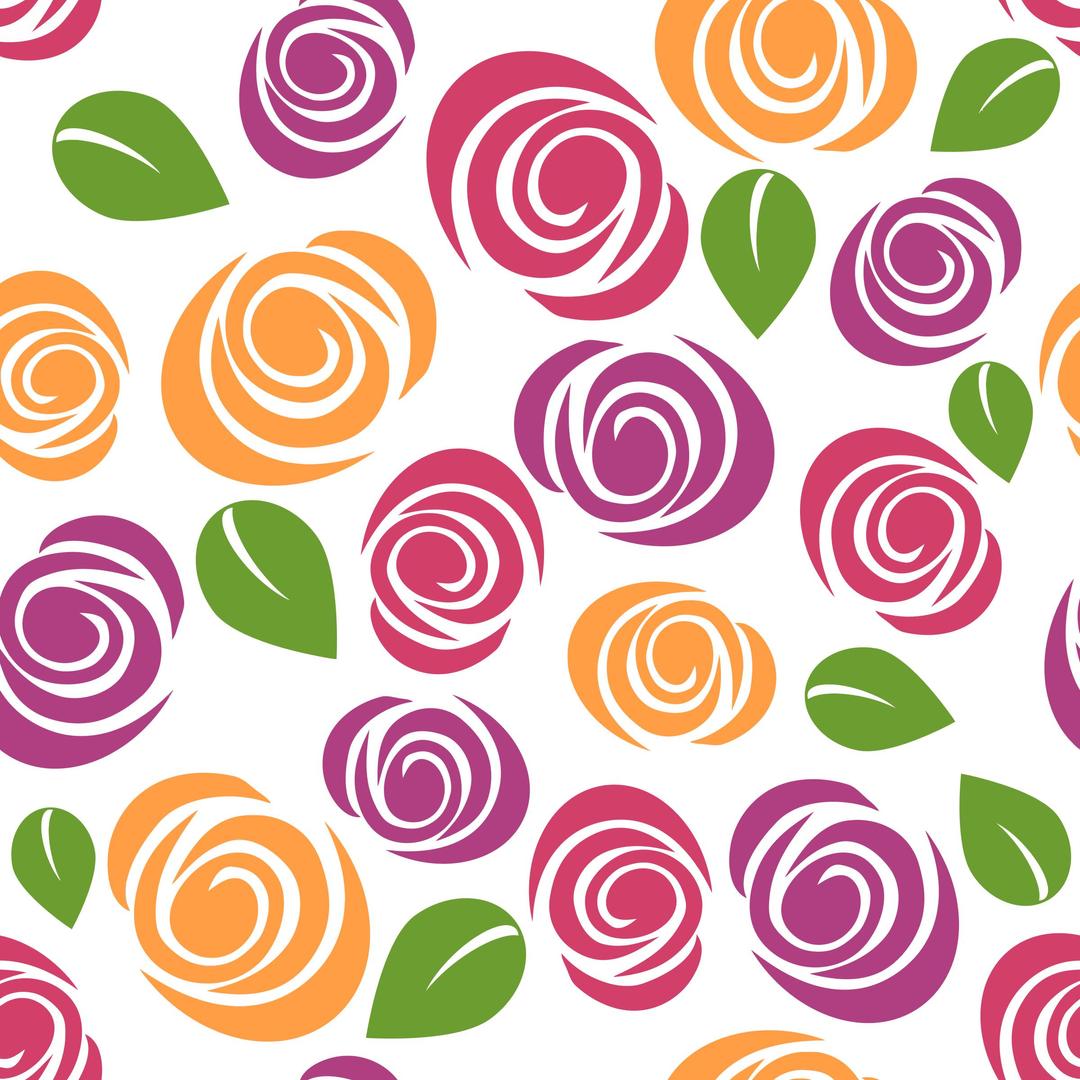 Colorful Floral Pattern Background 8 png transparent
