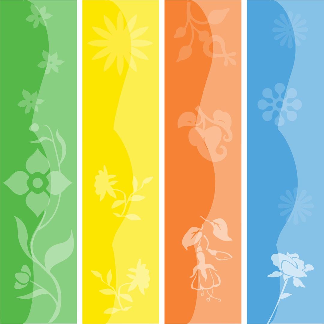 Colorful Floral Session Banners png transparent
