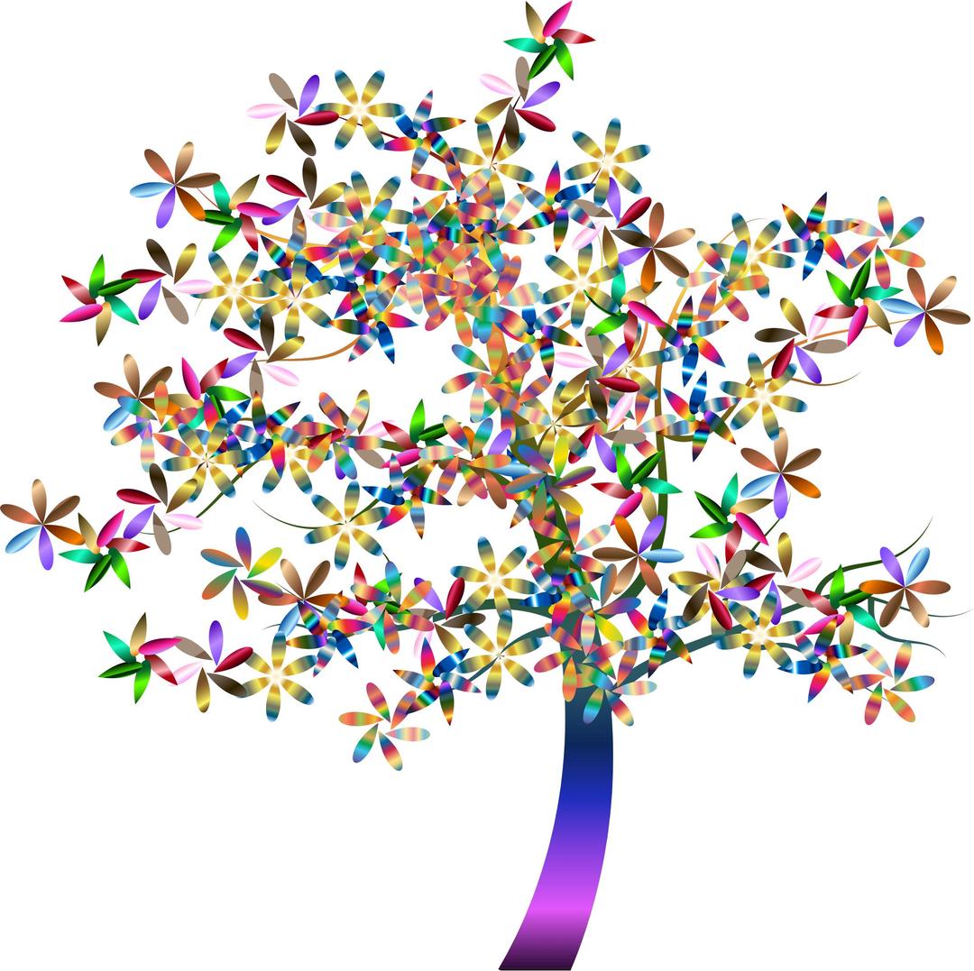 Colorful Floral Tree png transparent