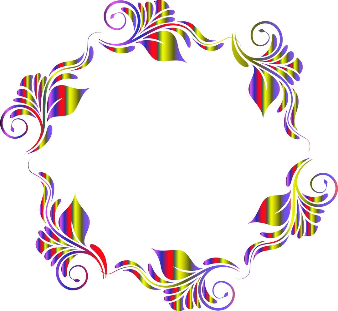 Colorful Flowers Pattern In A Circle png transparent