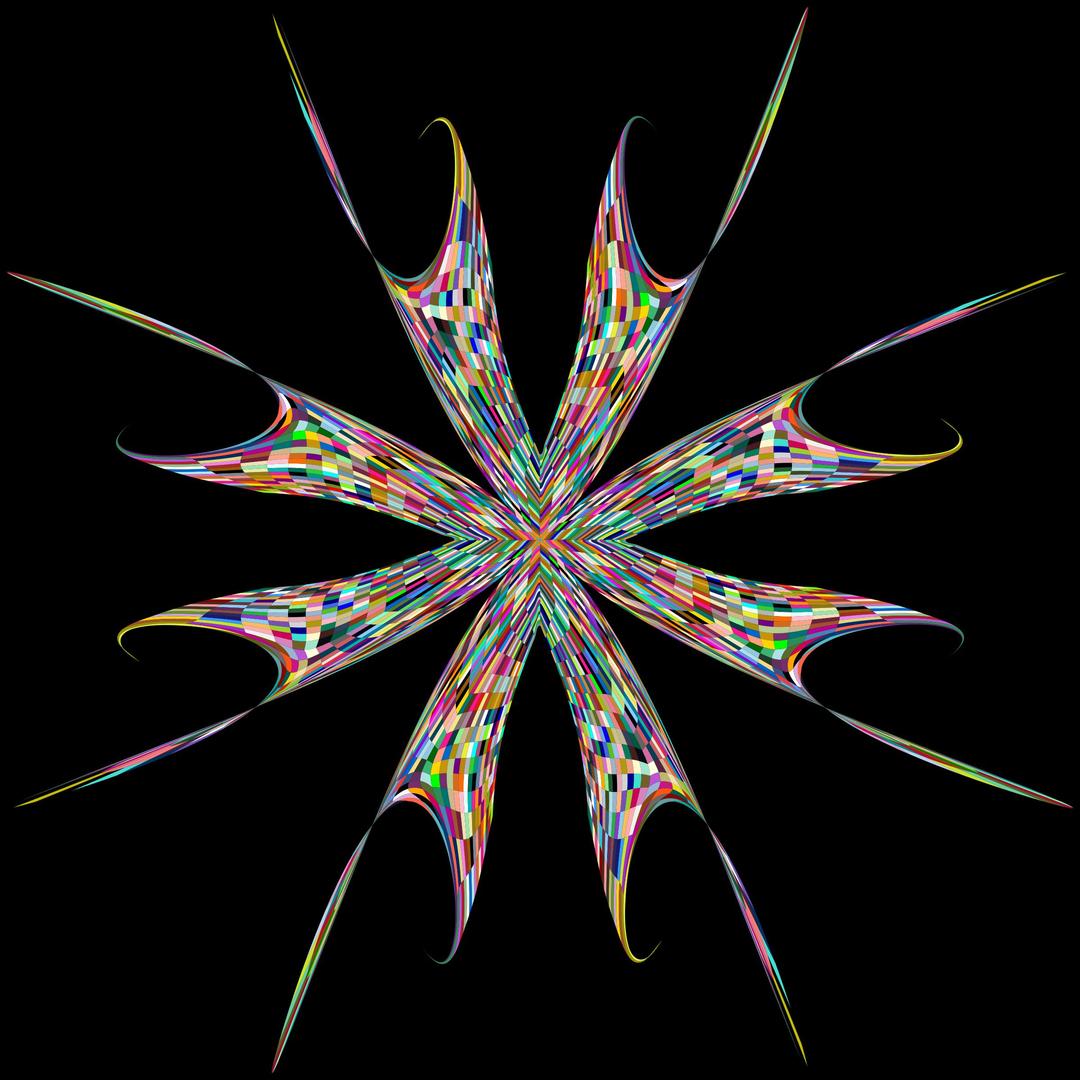 Colorful Geometric Flower png transparent