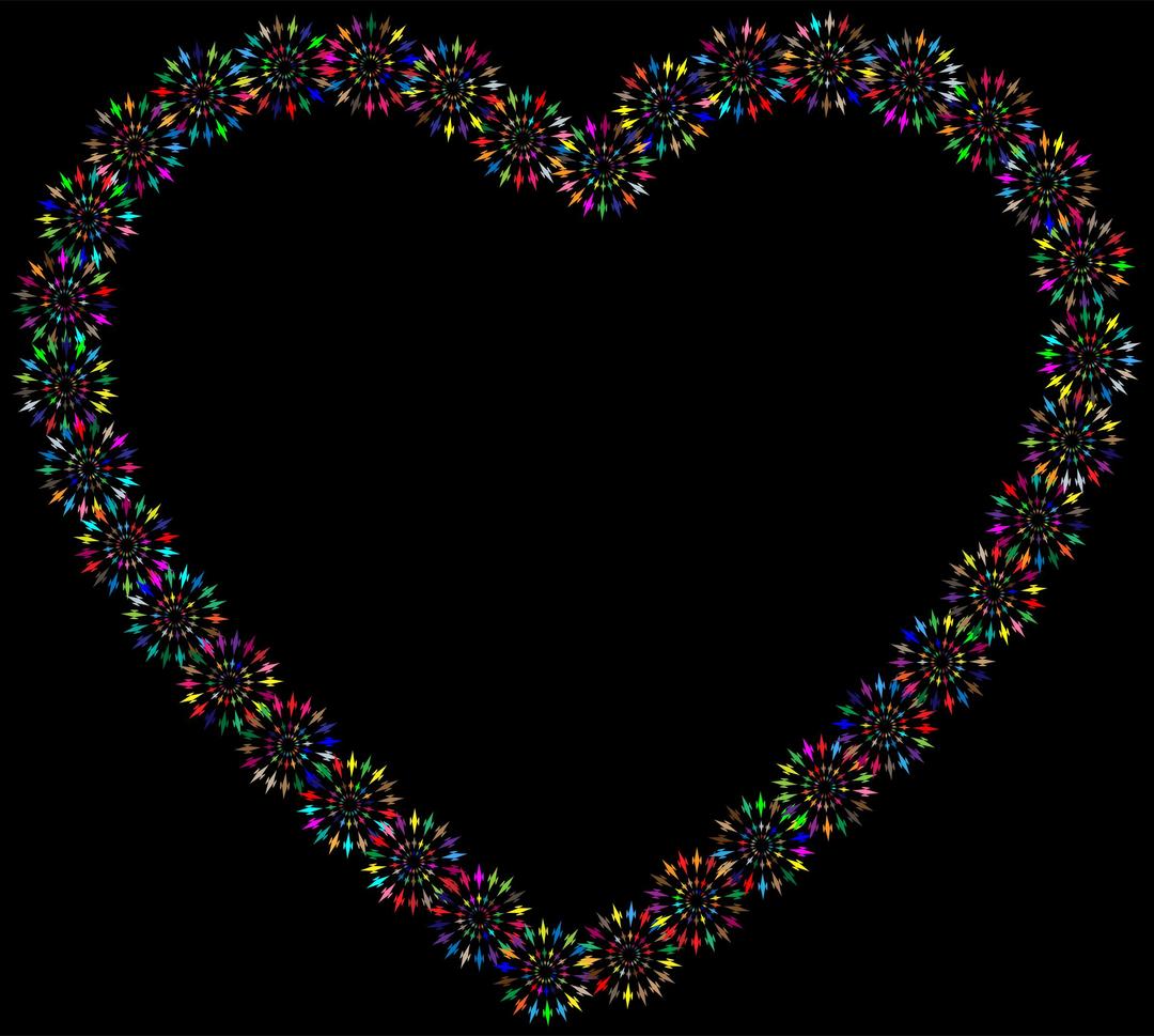 Colorful Geometric Heart png transparent