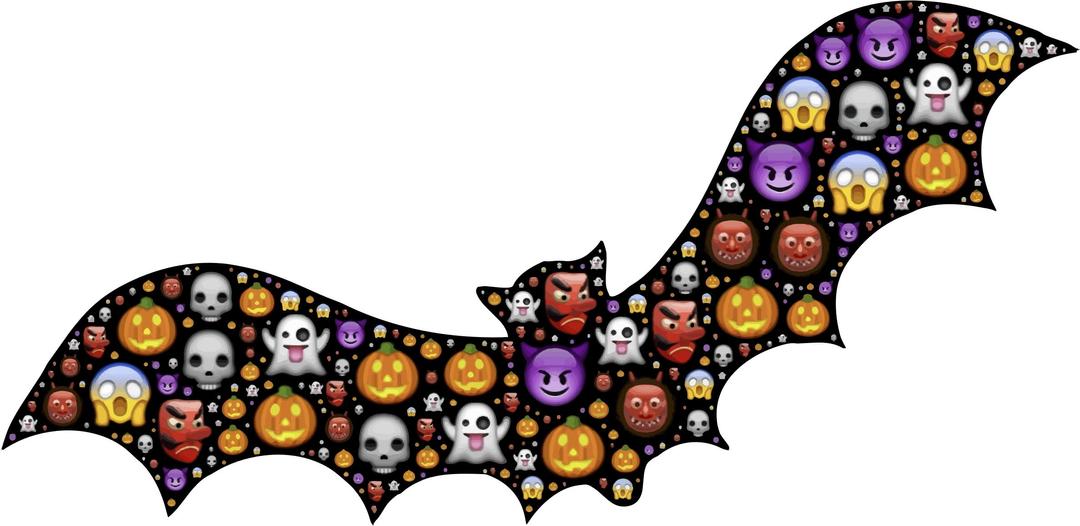 Colorful Halloween Bat png transparent