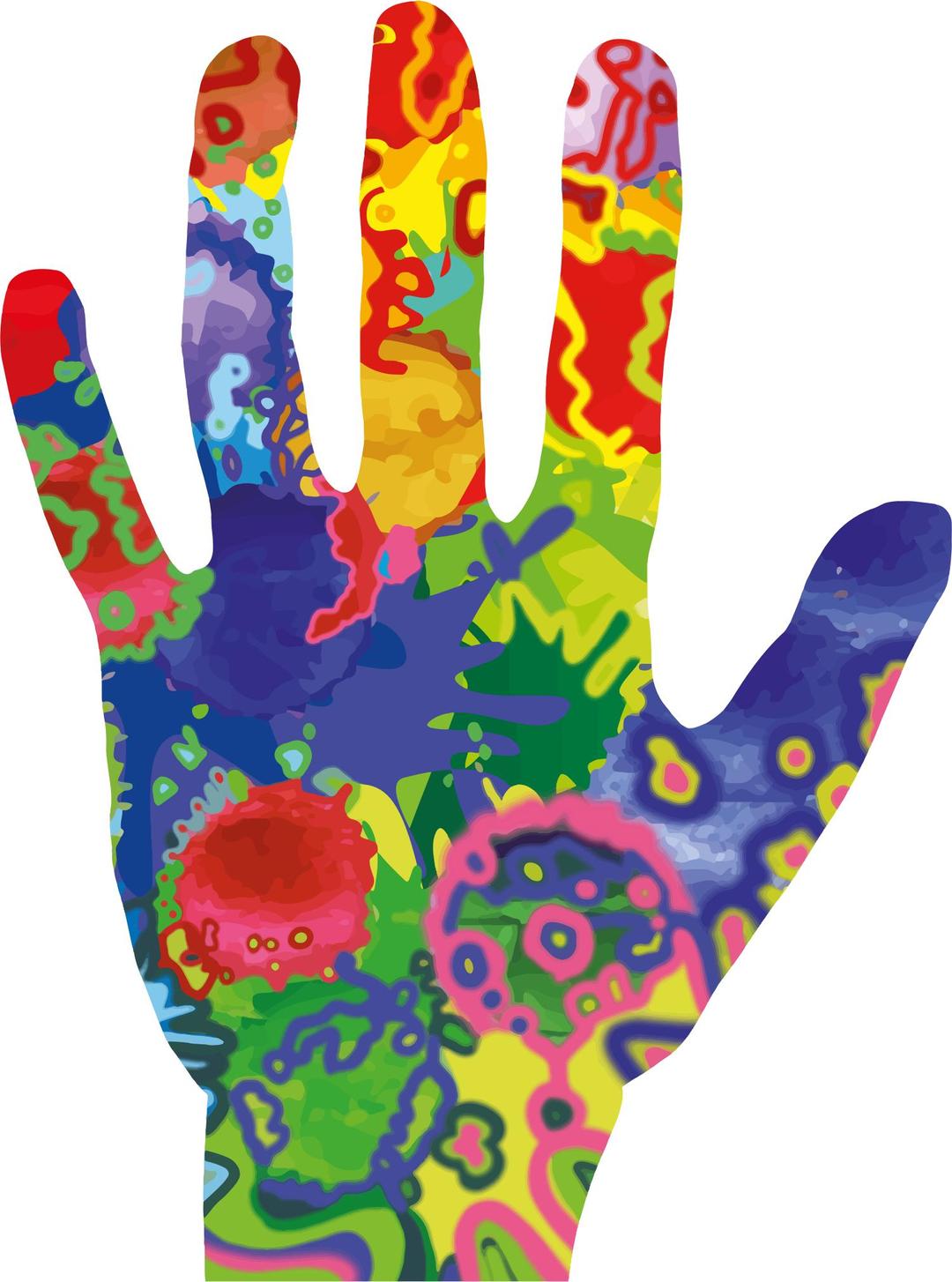 Colorful Hand png transparent