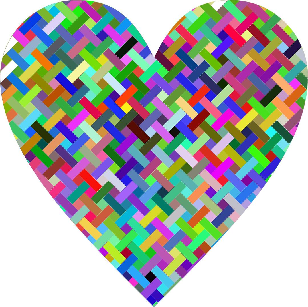 Colorful Heart Lattice Weave png transparent