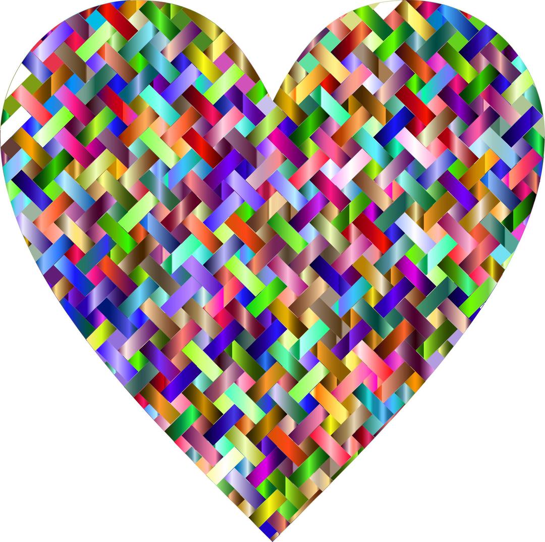 Colorful Heart Lattice Weave 2 png transparent