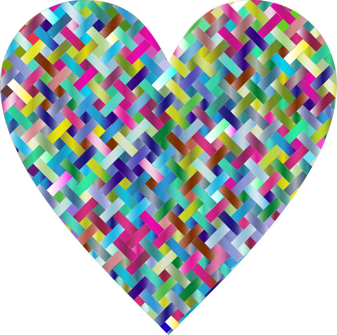 Colorful Heart Lattice Weave 4 png transparent