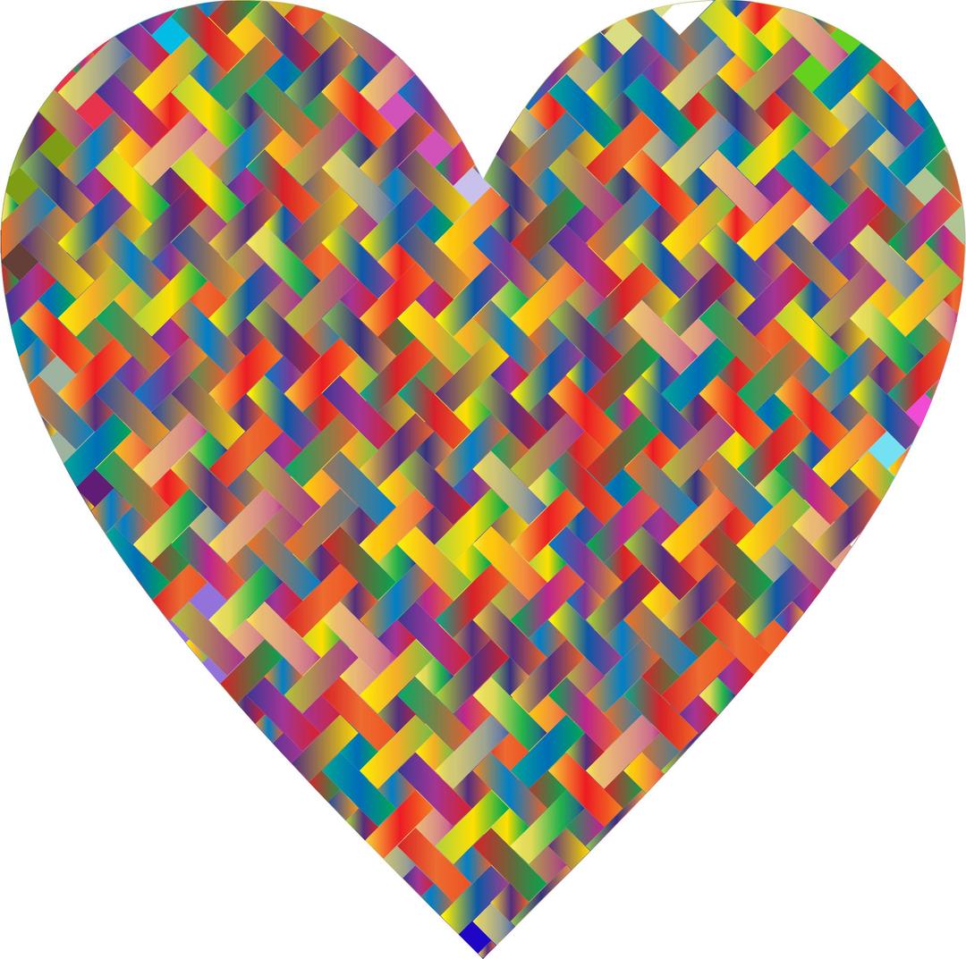 Colorful Heart Lattice Weave 5 png transparent