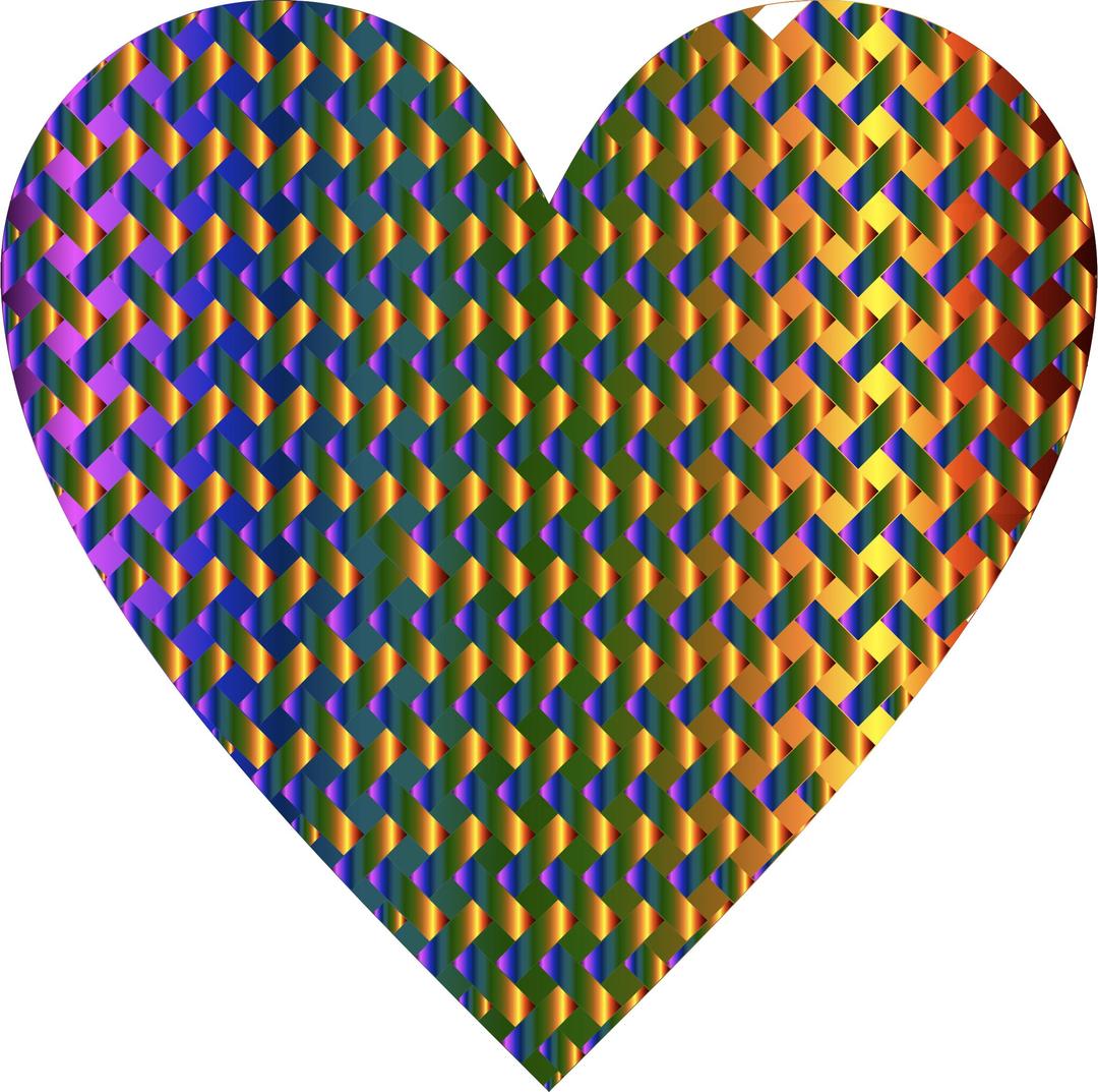 Colorful Heart Lattice Weave 6 png transparent