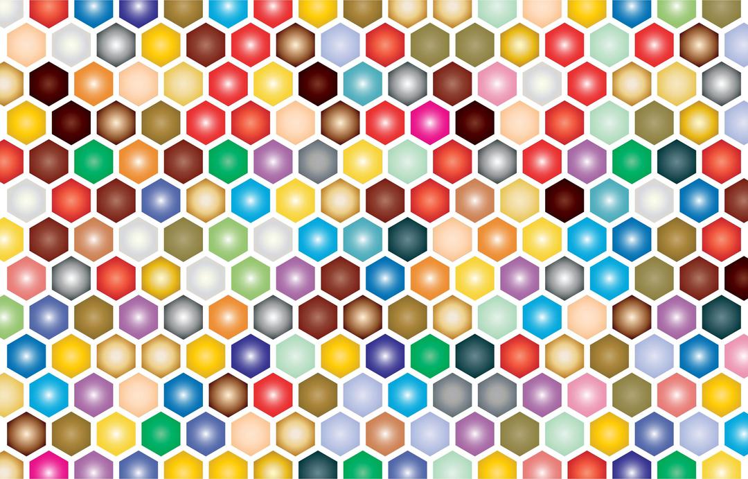 Colorful Hex Grid Pattern png transparent