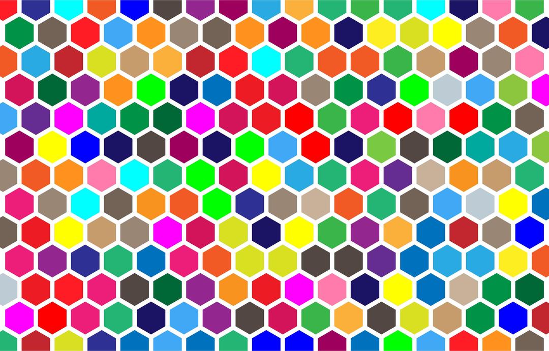 Colorful Hex Grid Pattern 2 png transparent