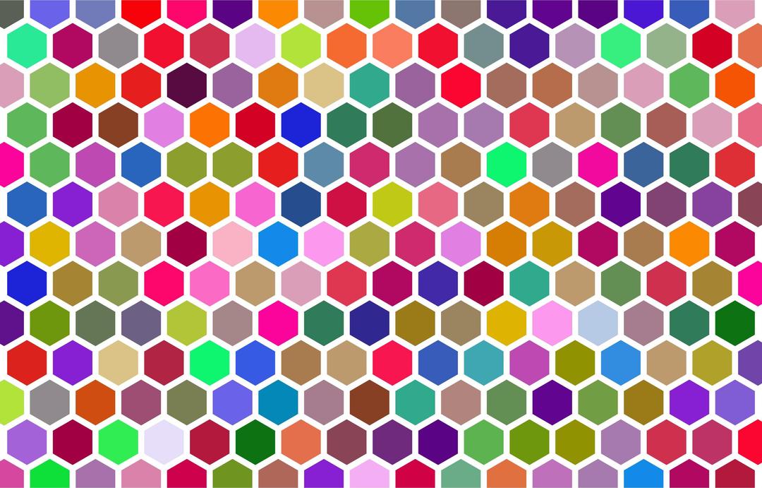 Colorful Hex Grid Pattern 3 png transparent