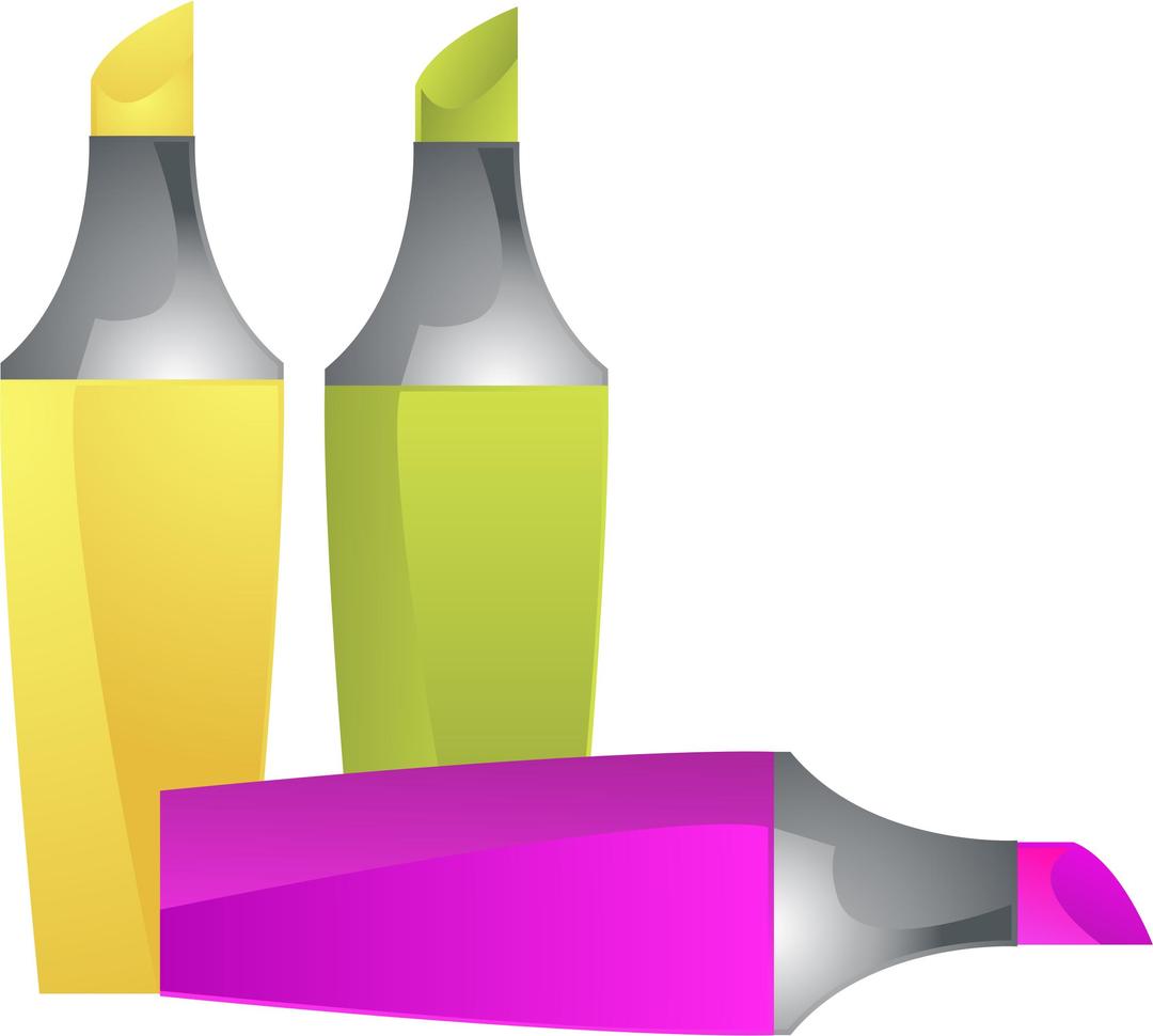 Colorful Highlighters png transparent