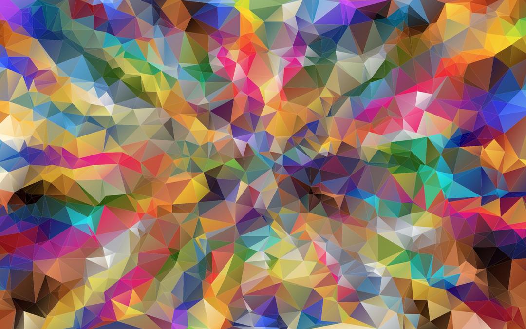 Colorful Low Poly Wallpaper png transparent