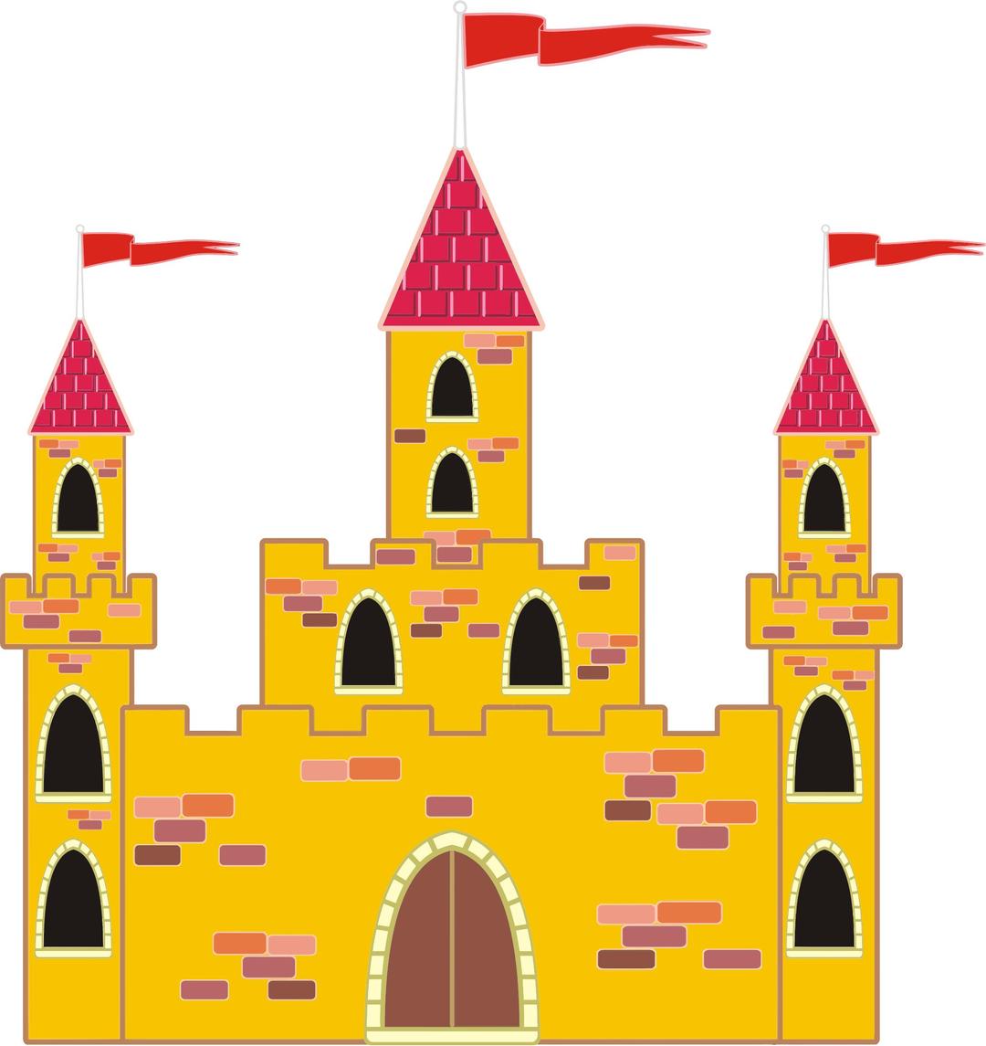 Colorful Medieval Castle png transparent