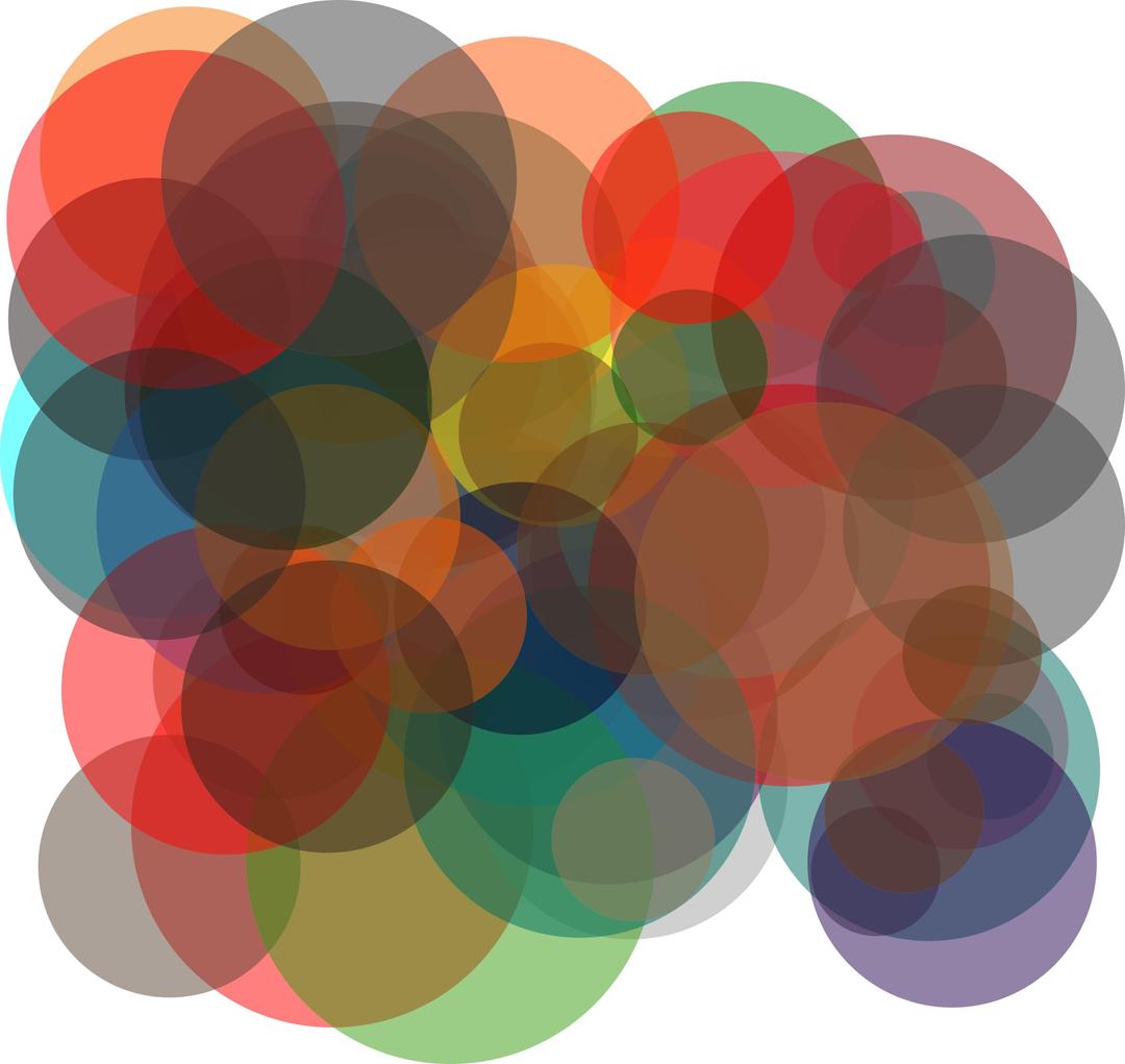 Colorful Overlapping Circles png transparent