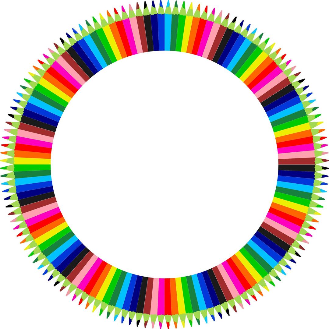 Colorful Pencils Frame png transparent