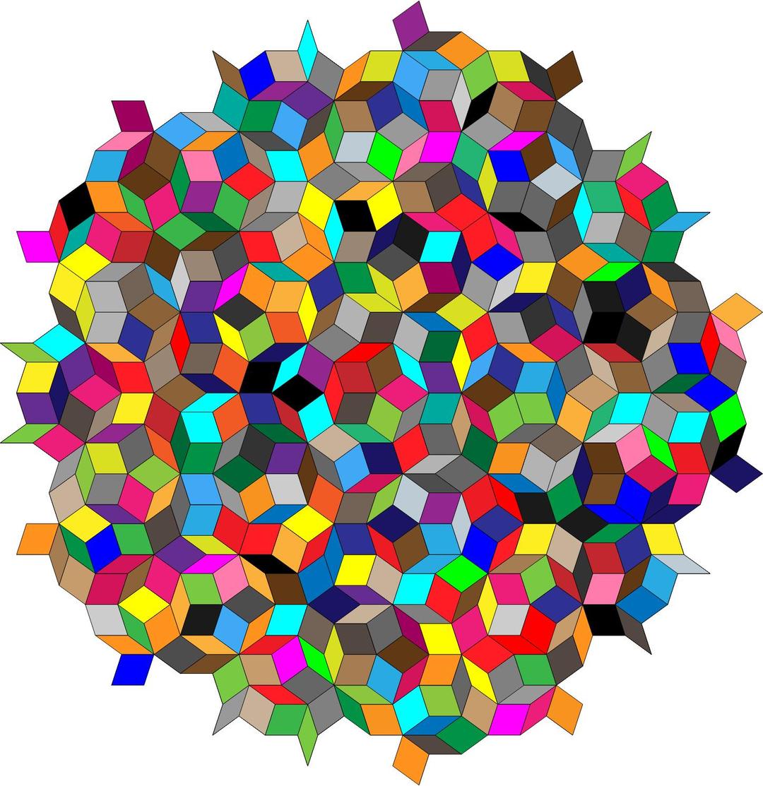 Colorful Penrose Tiles  png transparent