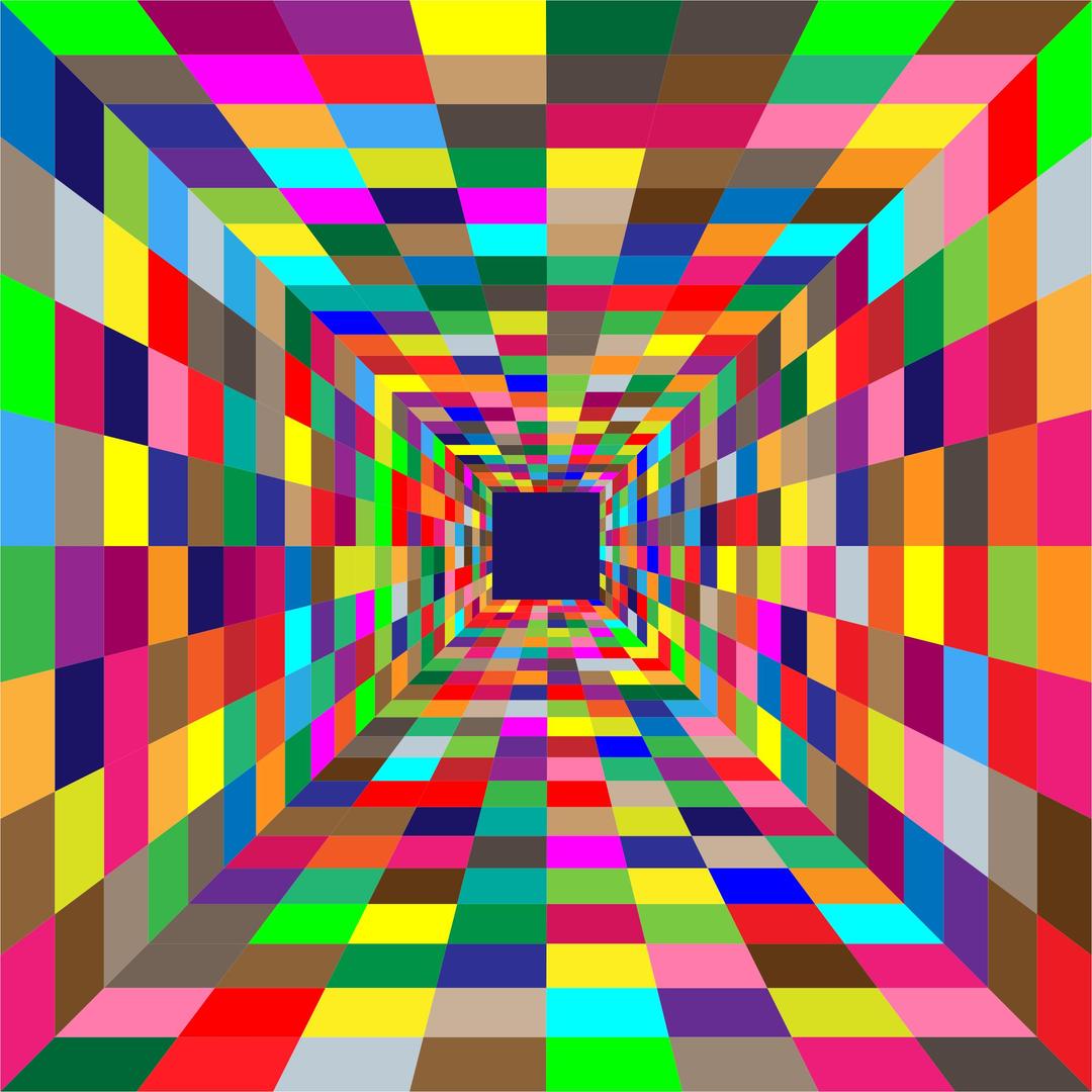 Colorful Perspective Grid 2 png transparent