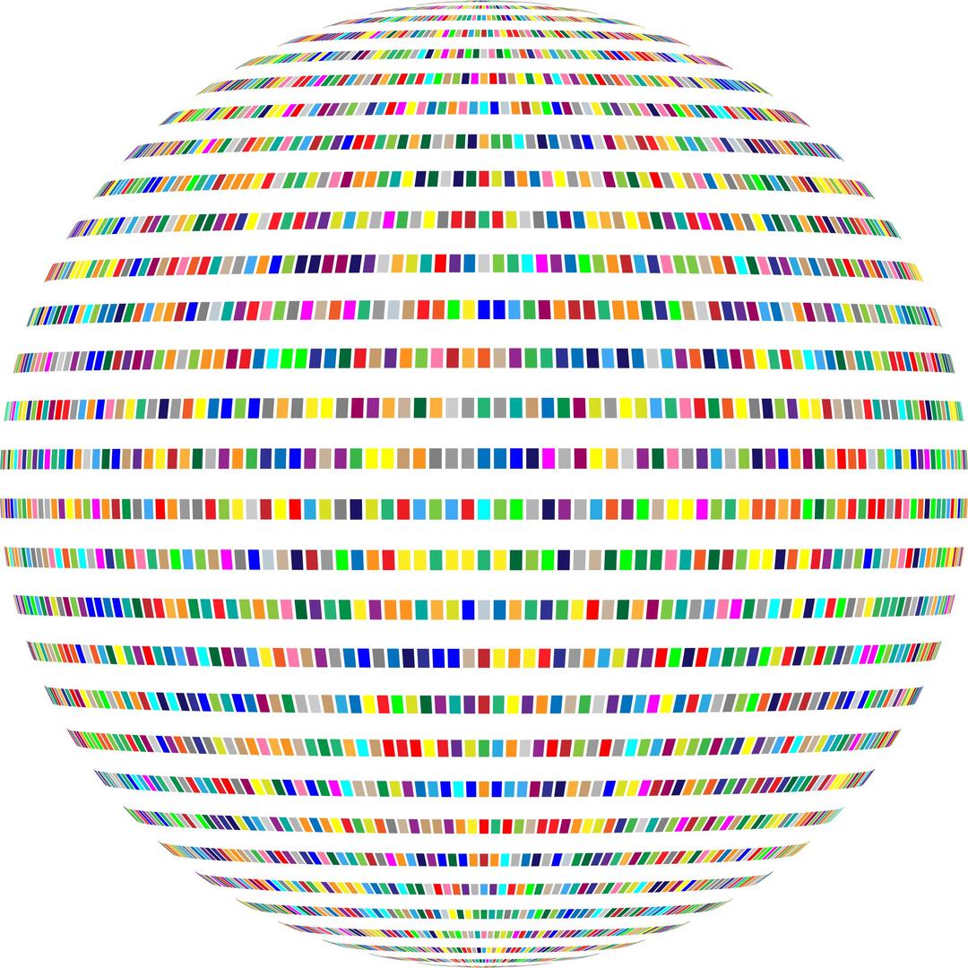 Colorful Rectangles Sphere png transparent