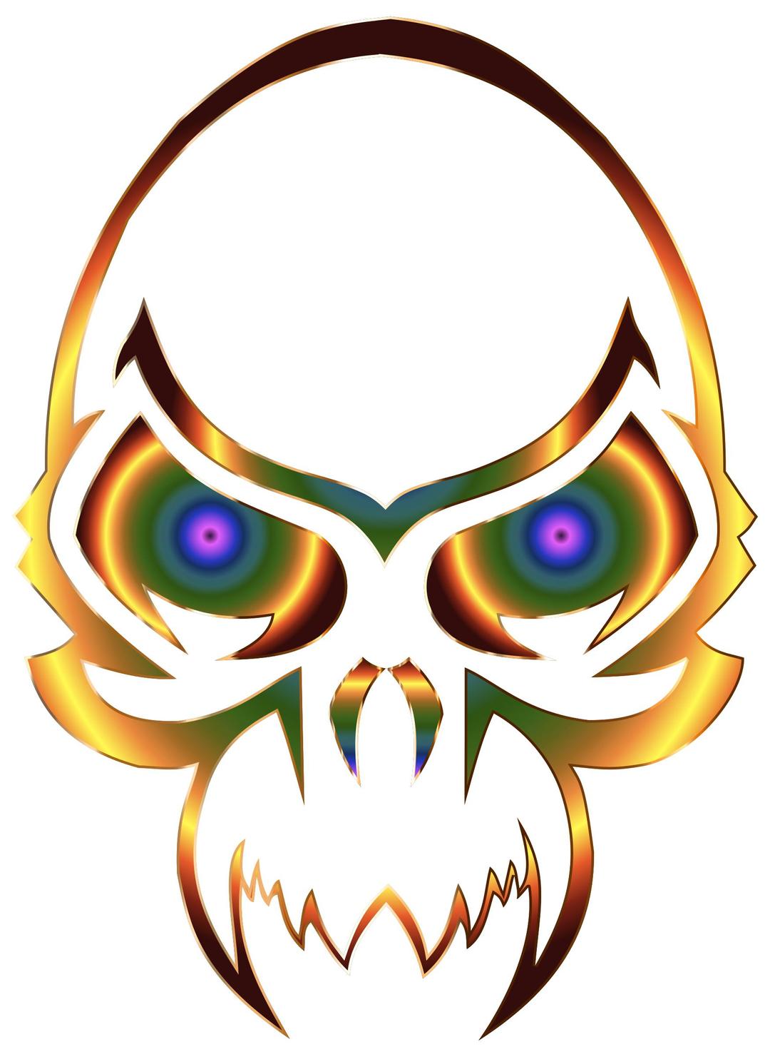 Colorful Skull 2 png transparent