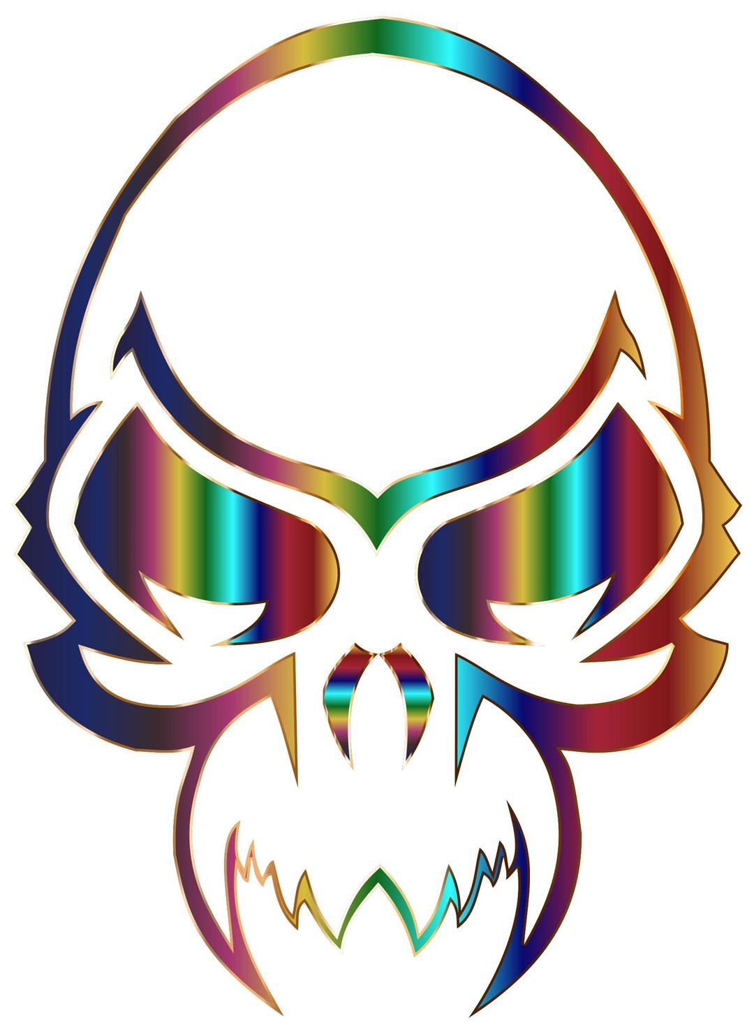 Colorful Skull 3 png transparent