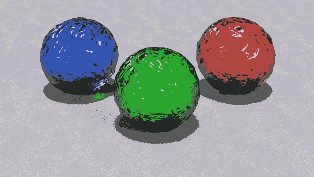 Colorful Spheres Vectorized png transparent