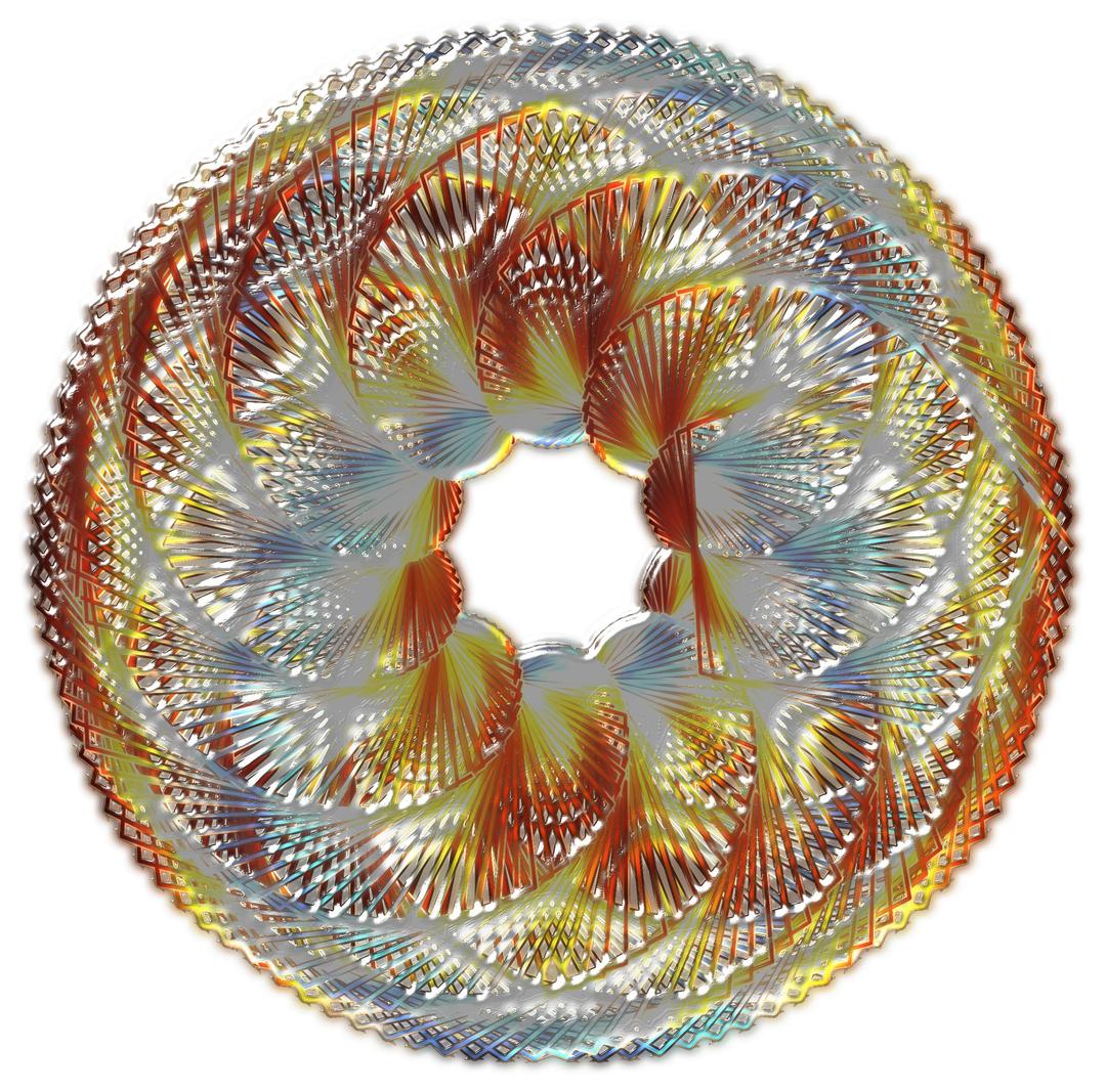Colorful Spirograph Variation 2 png transparent