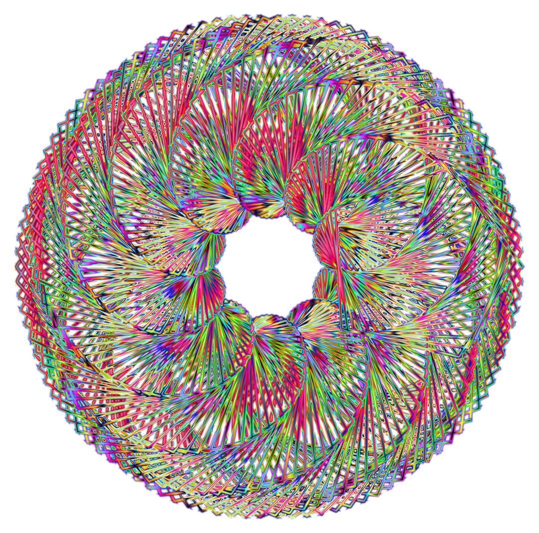Colorful Spirograph Variation 3 png transparent