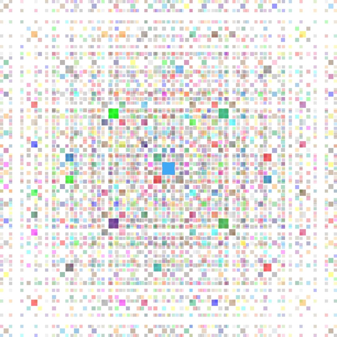 Colorful Square Fractal png transparent
