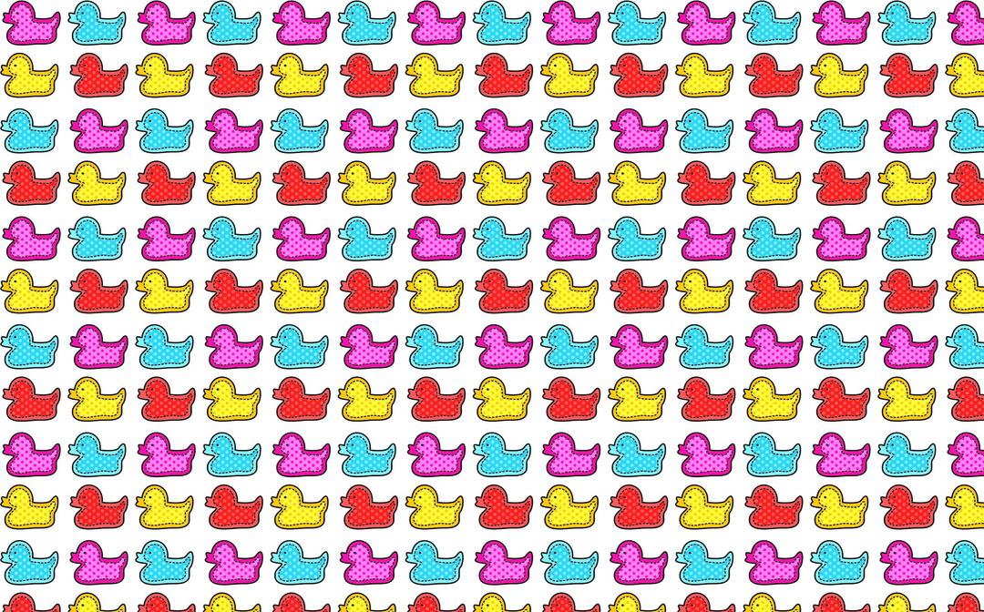 Colorful Stitched Ducks Seamless Pattern png transparent