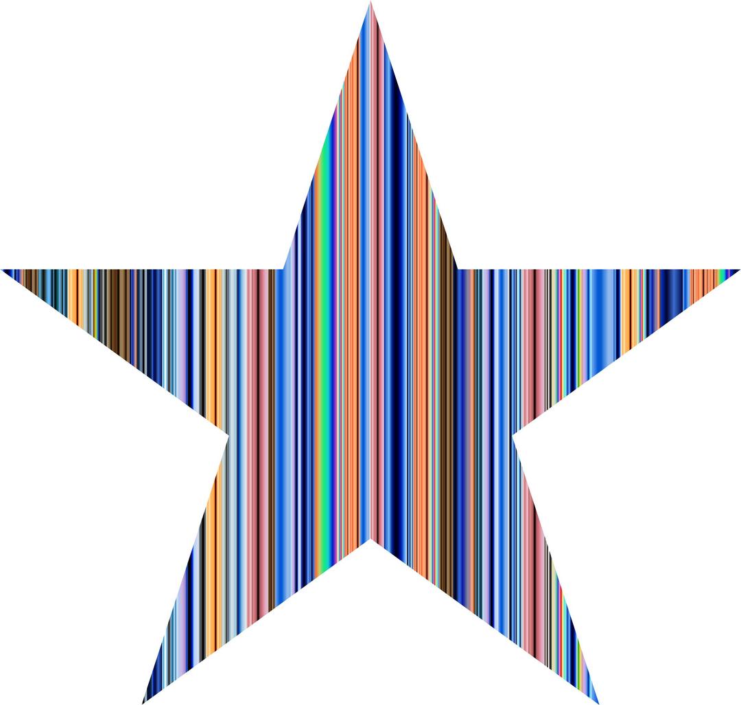 Colorful Striped Star png transparent