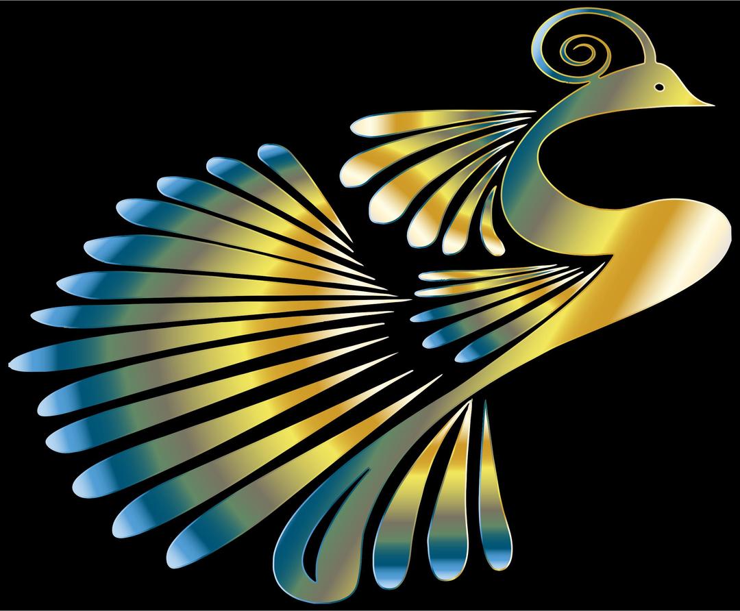 Colorful Stylized Peacock 14 png transparent