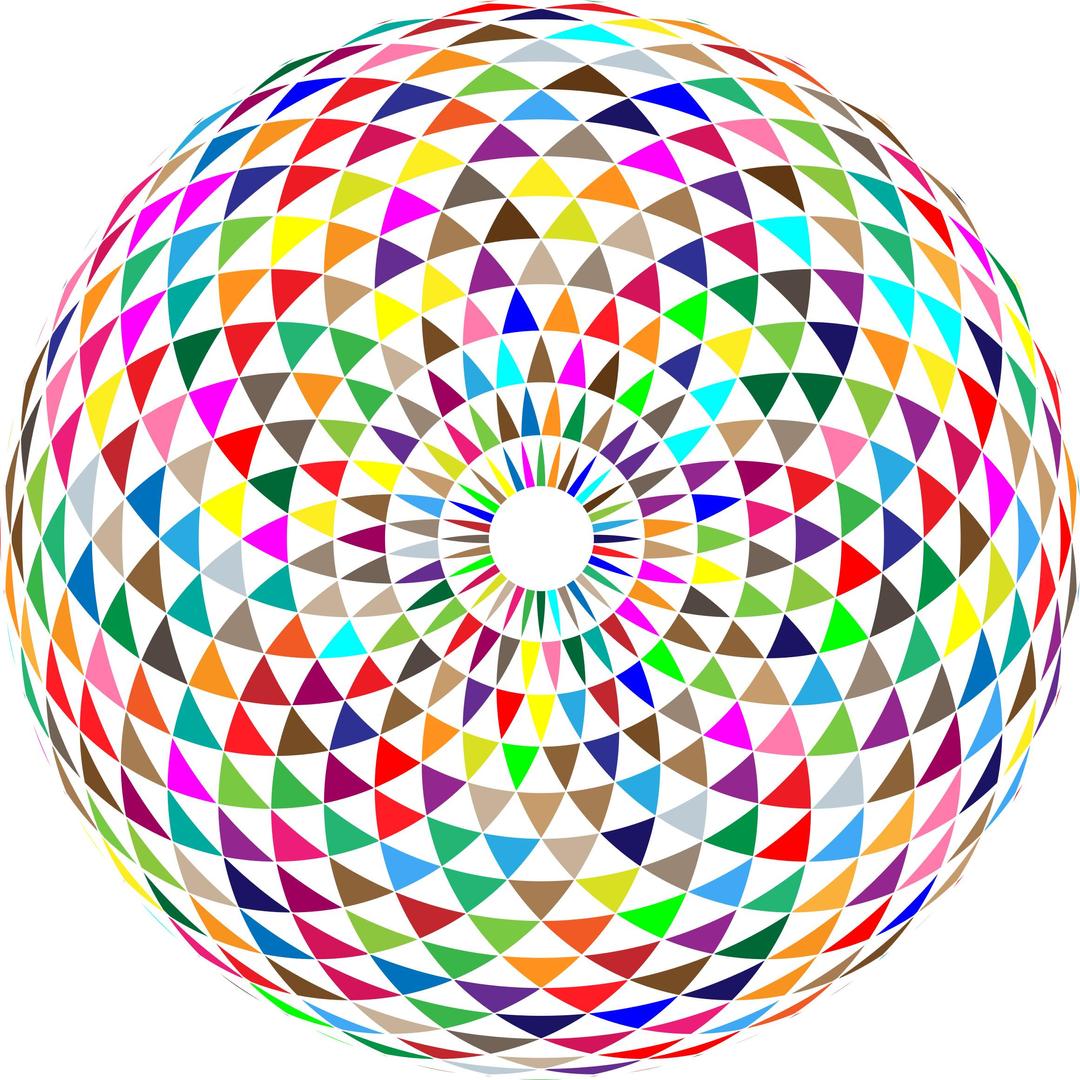 Colorful Toroid Mandala png transparent