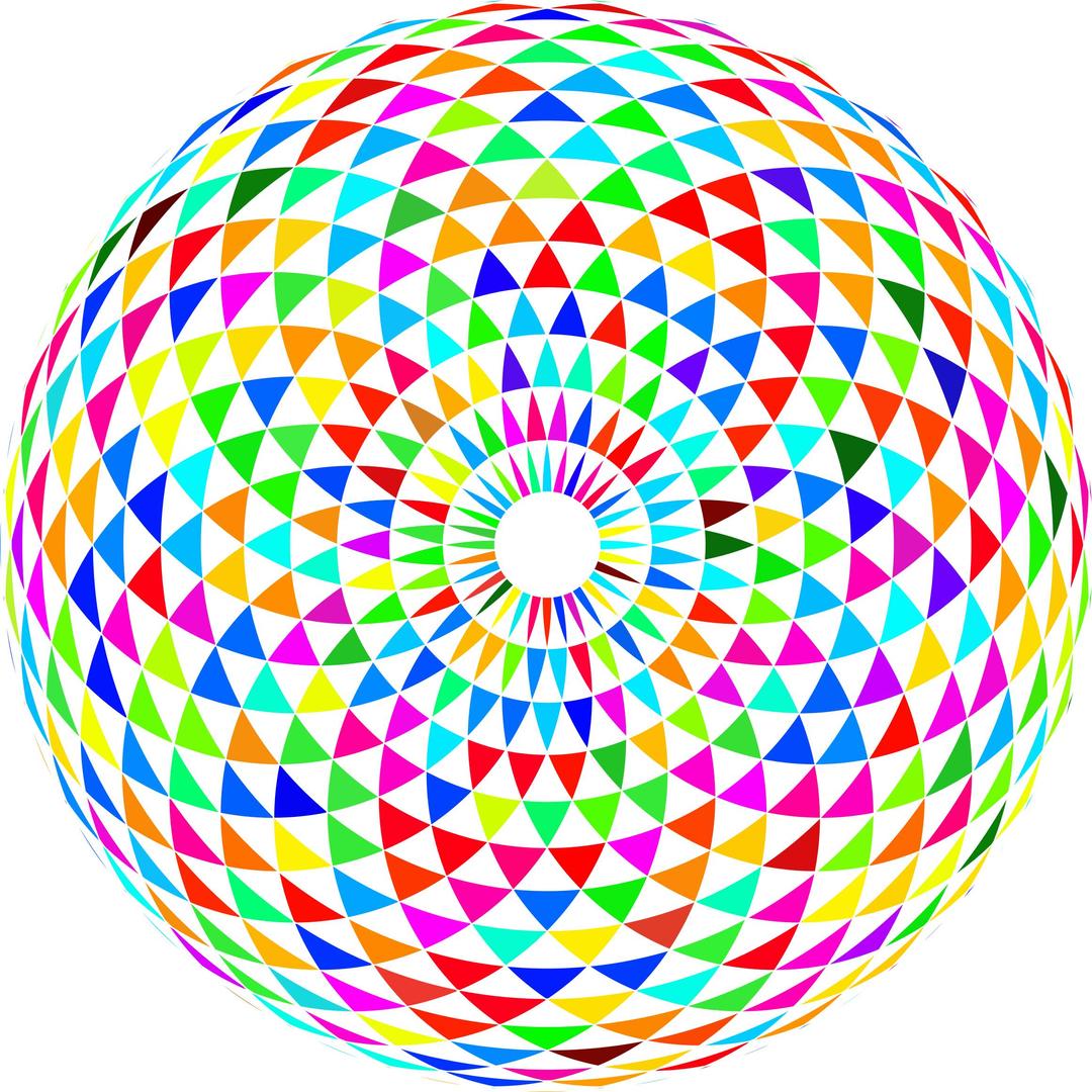 Colorful Toroid Mandala 2 png transparent