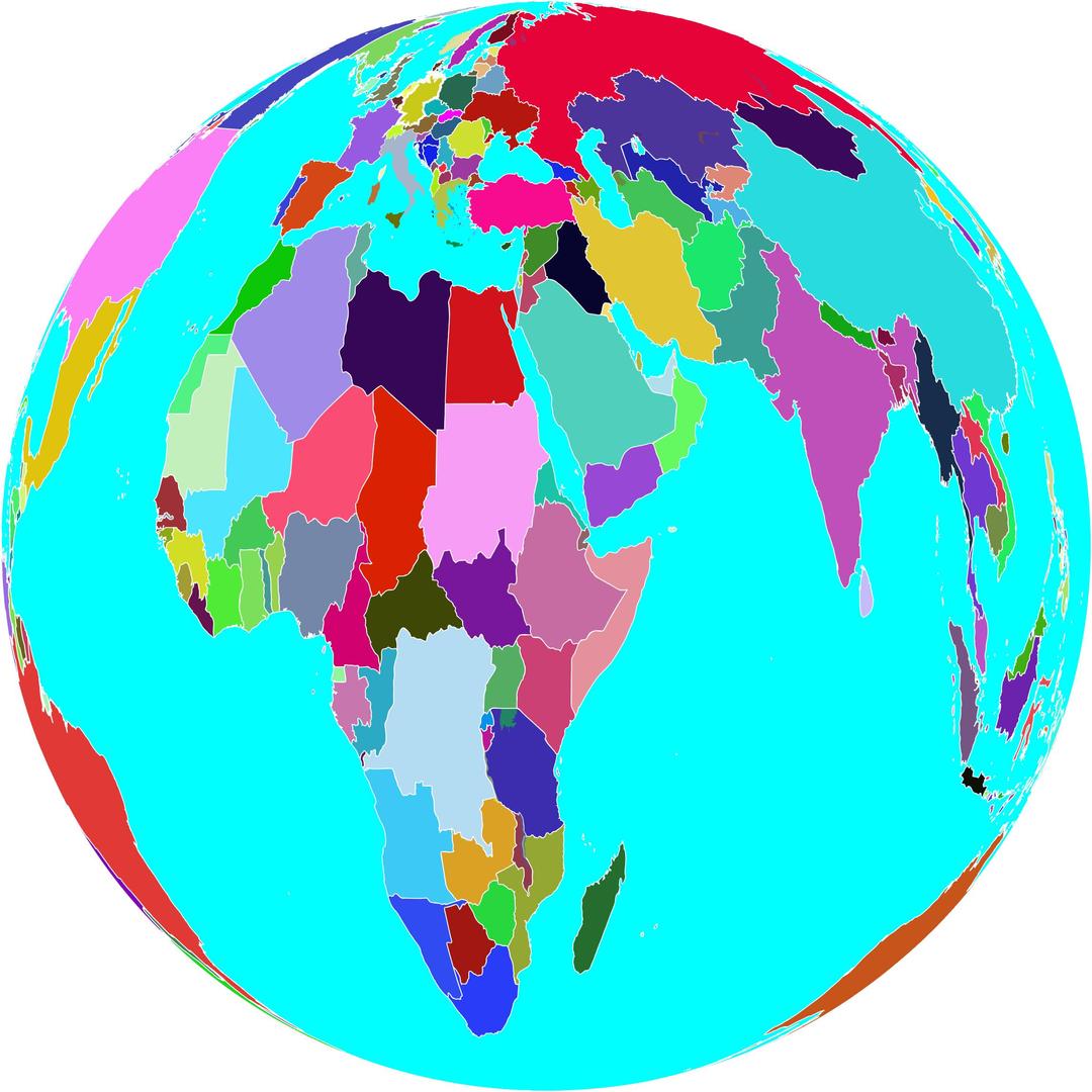 Colorful World Globe png transparent