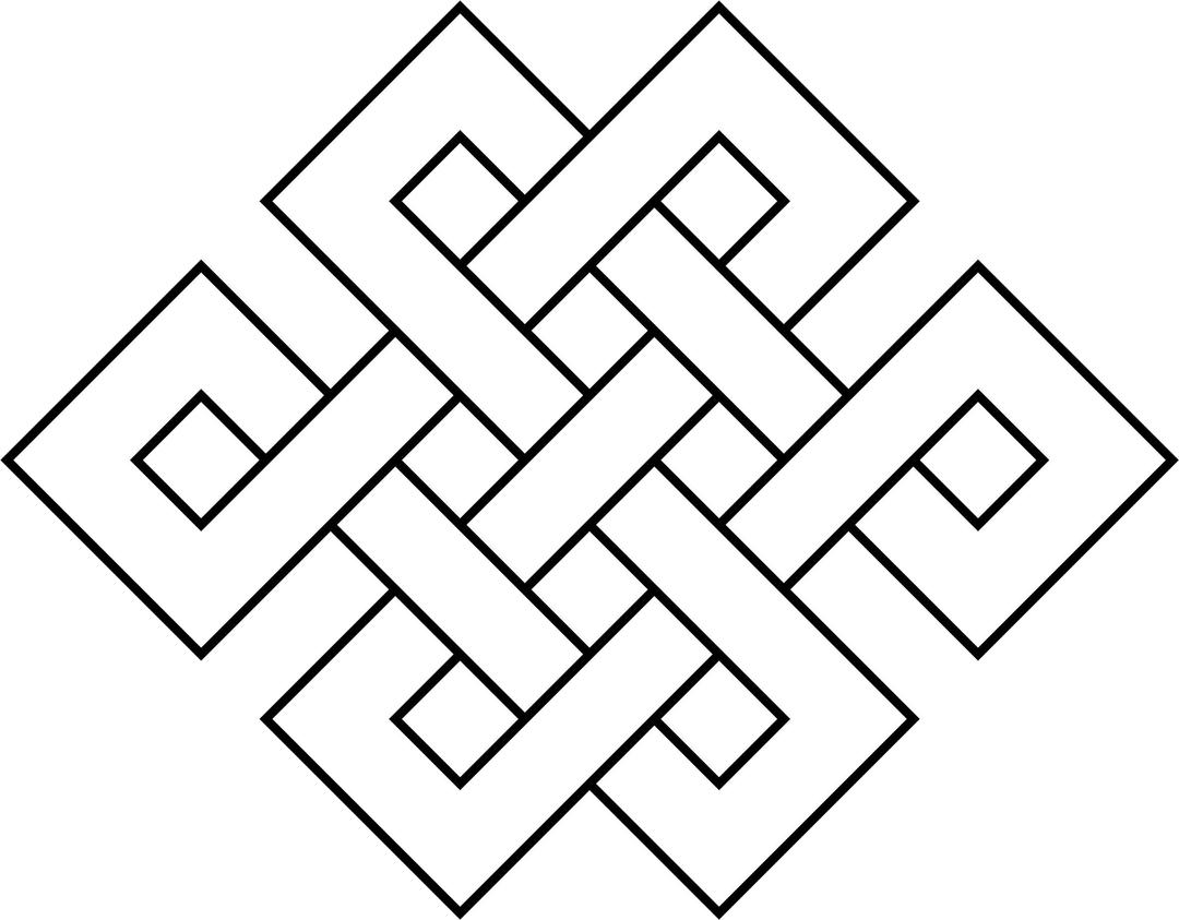 Coloring Page Endless Knot png transparent