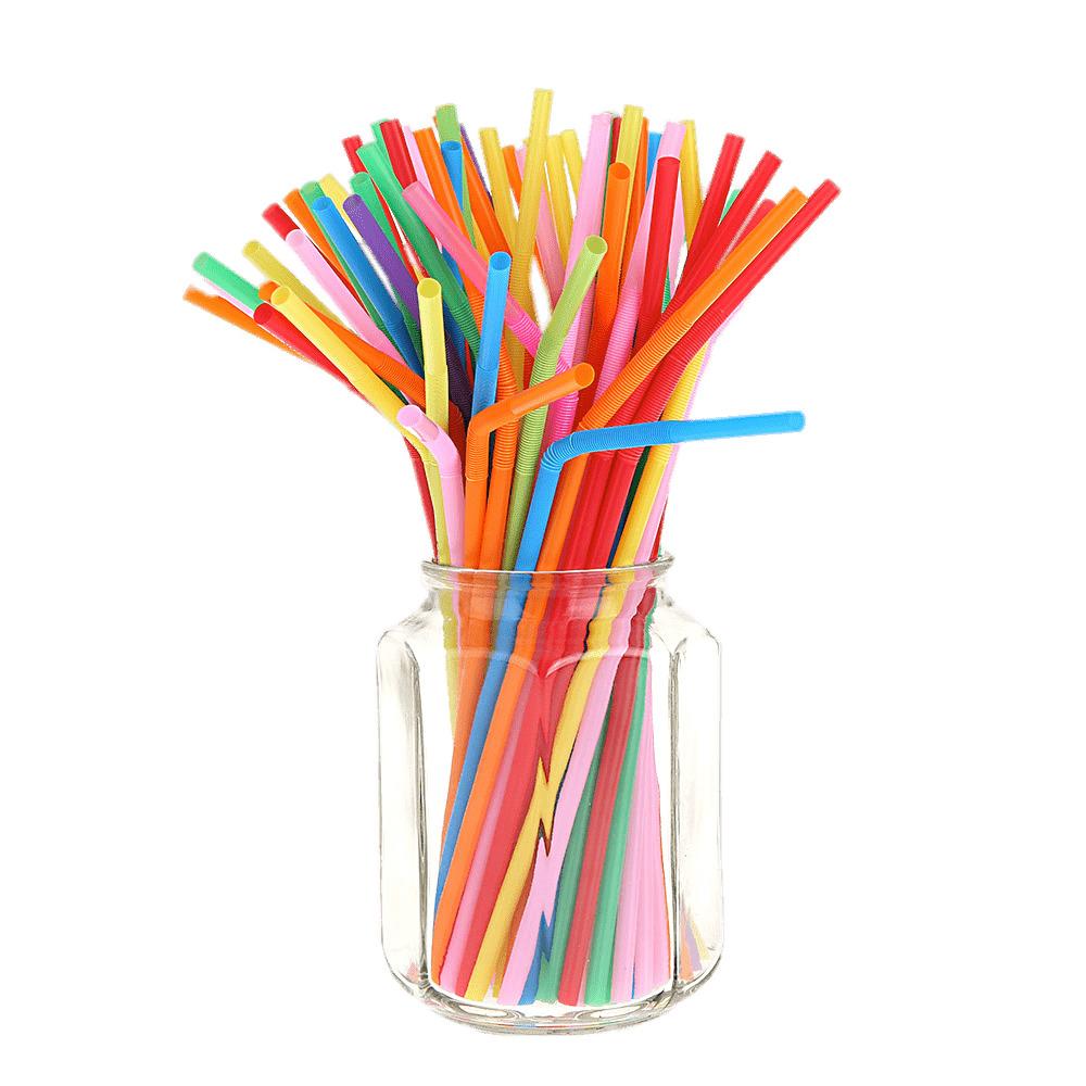 Coloured Straws In A Jar png transparent