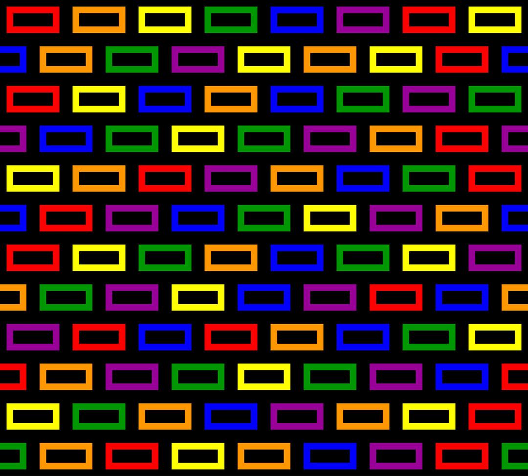 Colourful bricks pattern png transparent