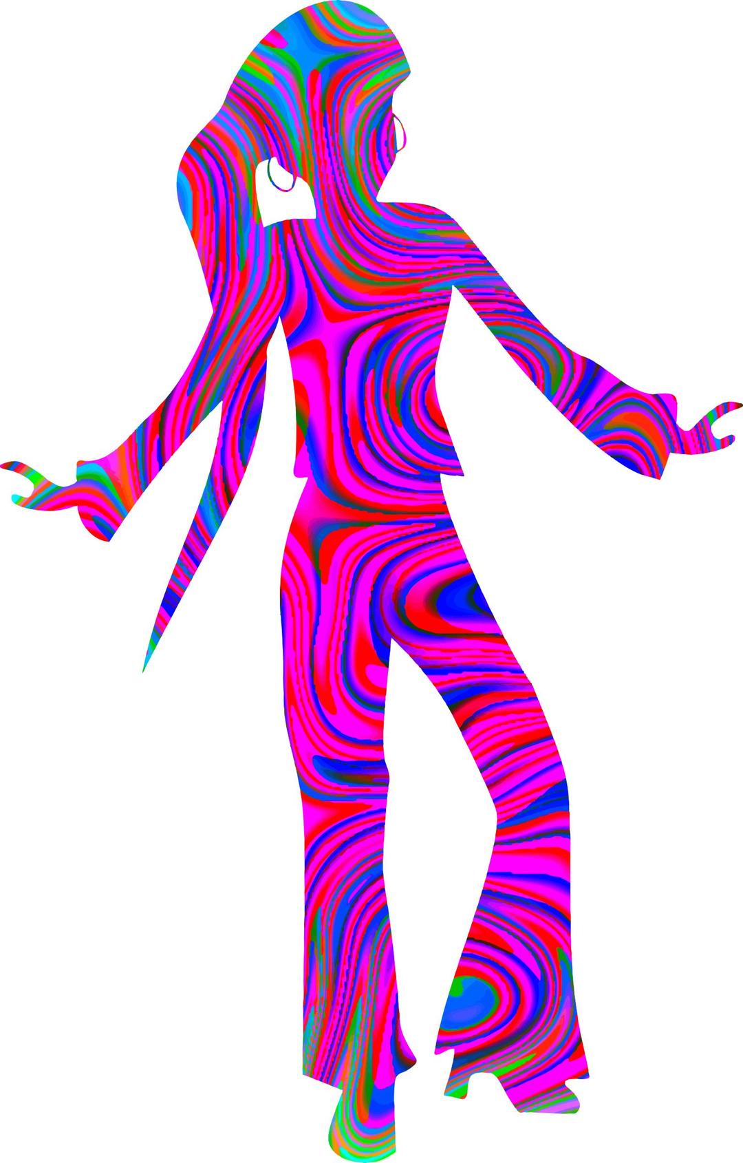 Colourful disco dancer png transparent