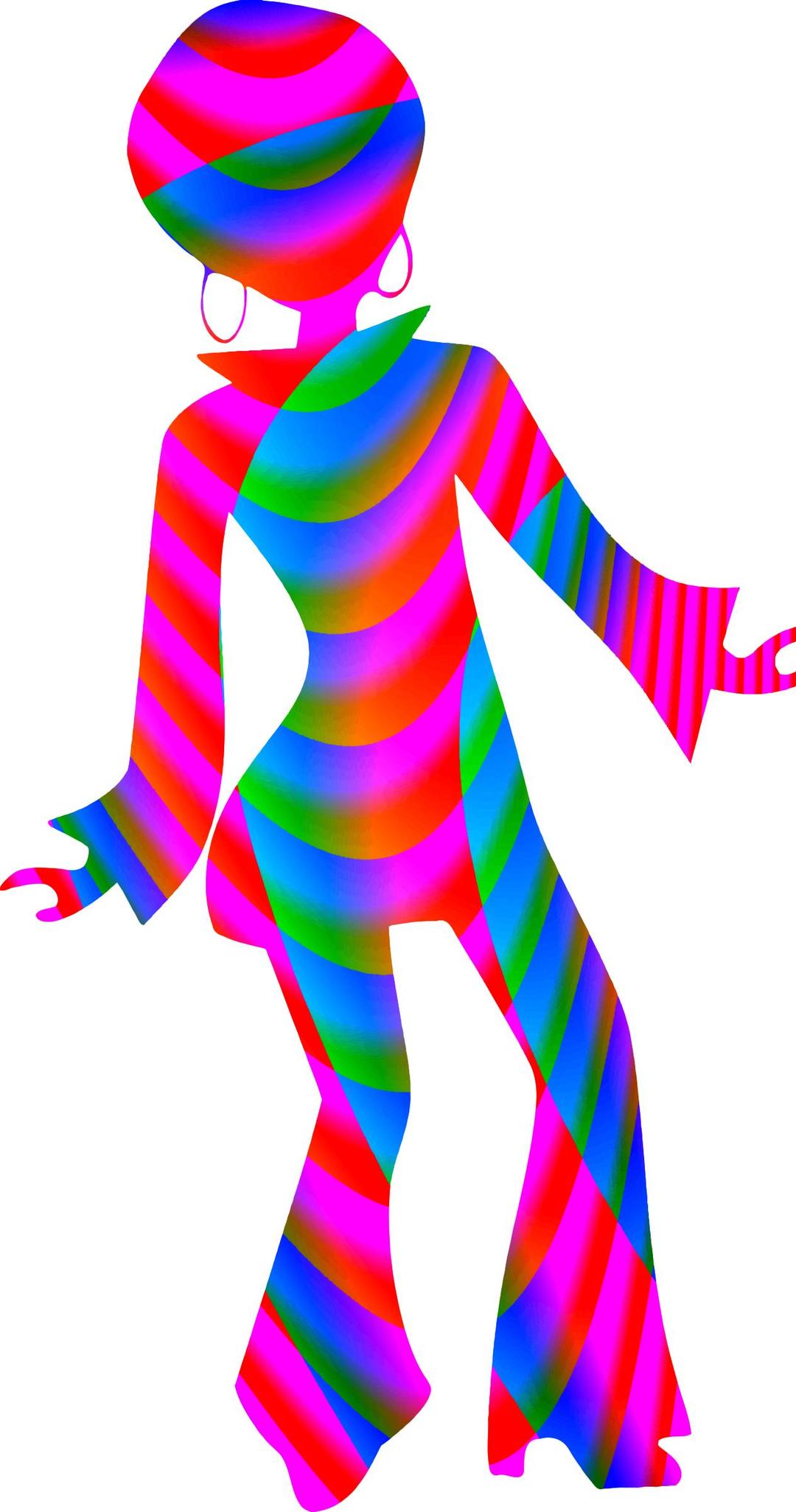 Colourful disco dancer 2 png transparent