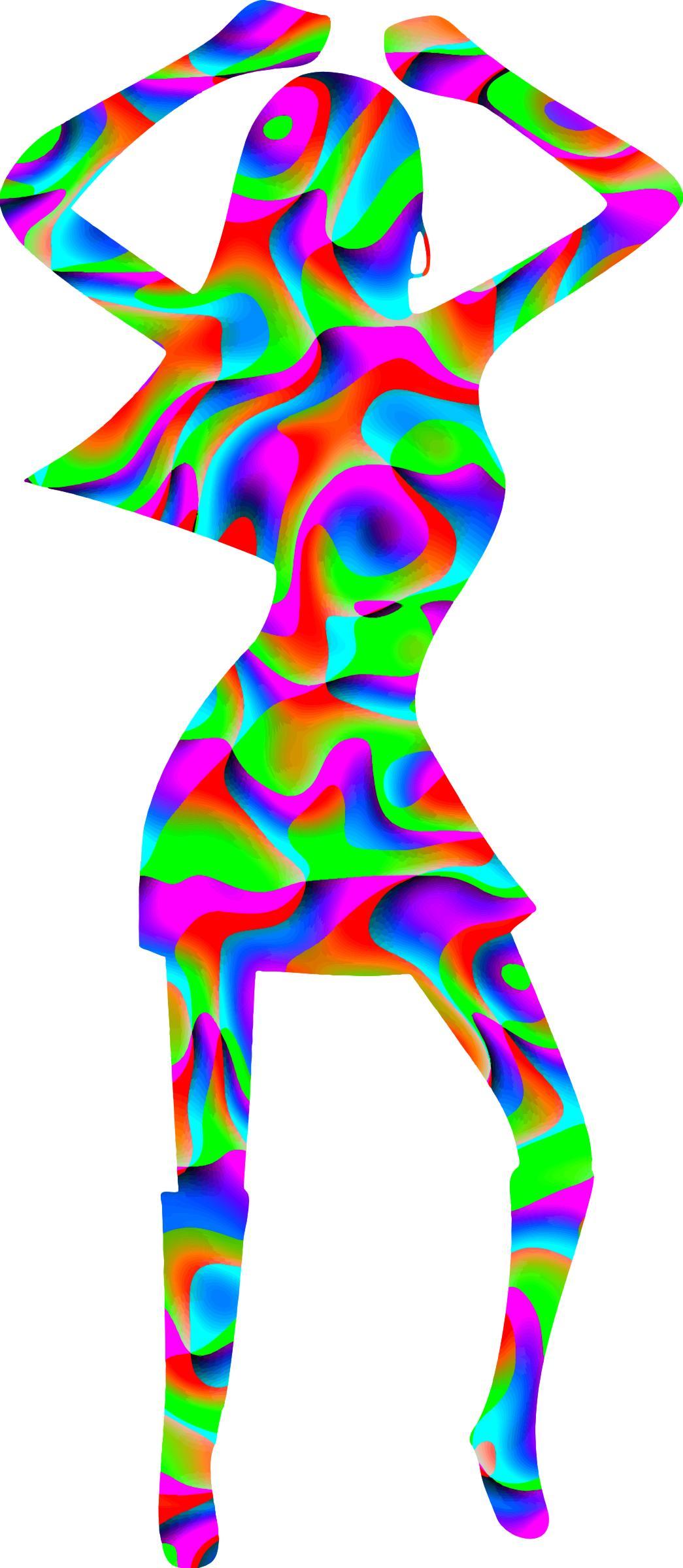 Colourful disco dancer 3 png transparent