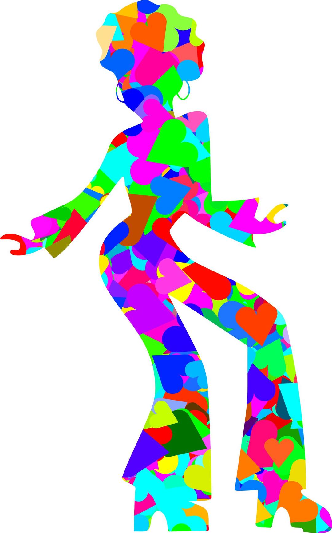 Colourful disco dancer 4 png transparent